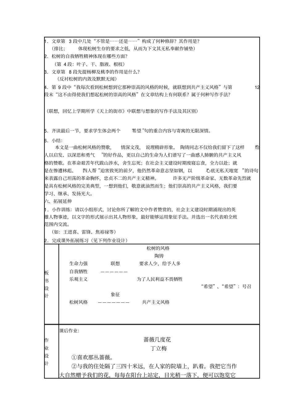 松树的风格教学设计_第2页