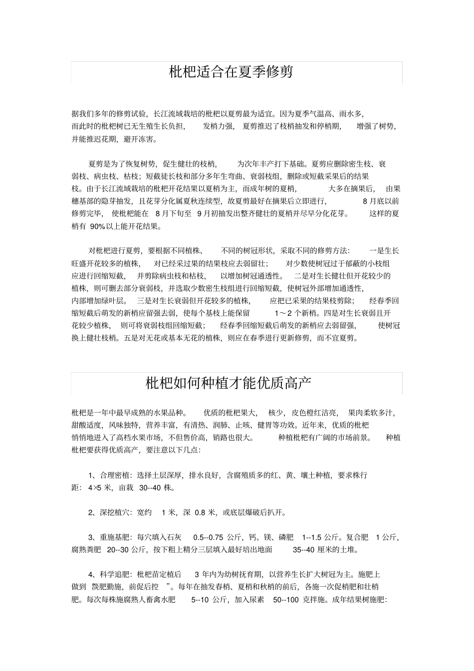 枇杷栽培技术_第1页
