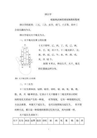 林武樟择日学教材