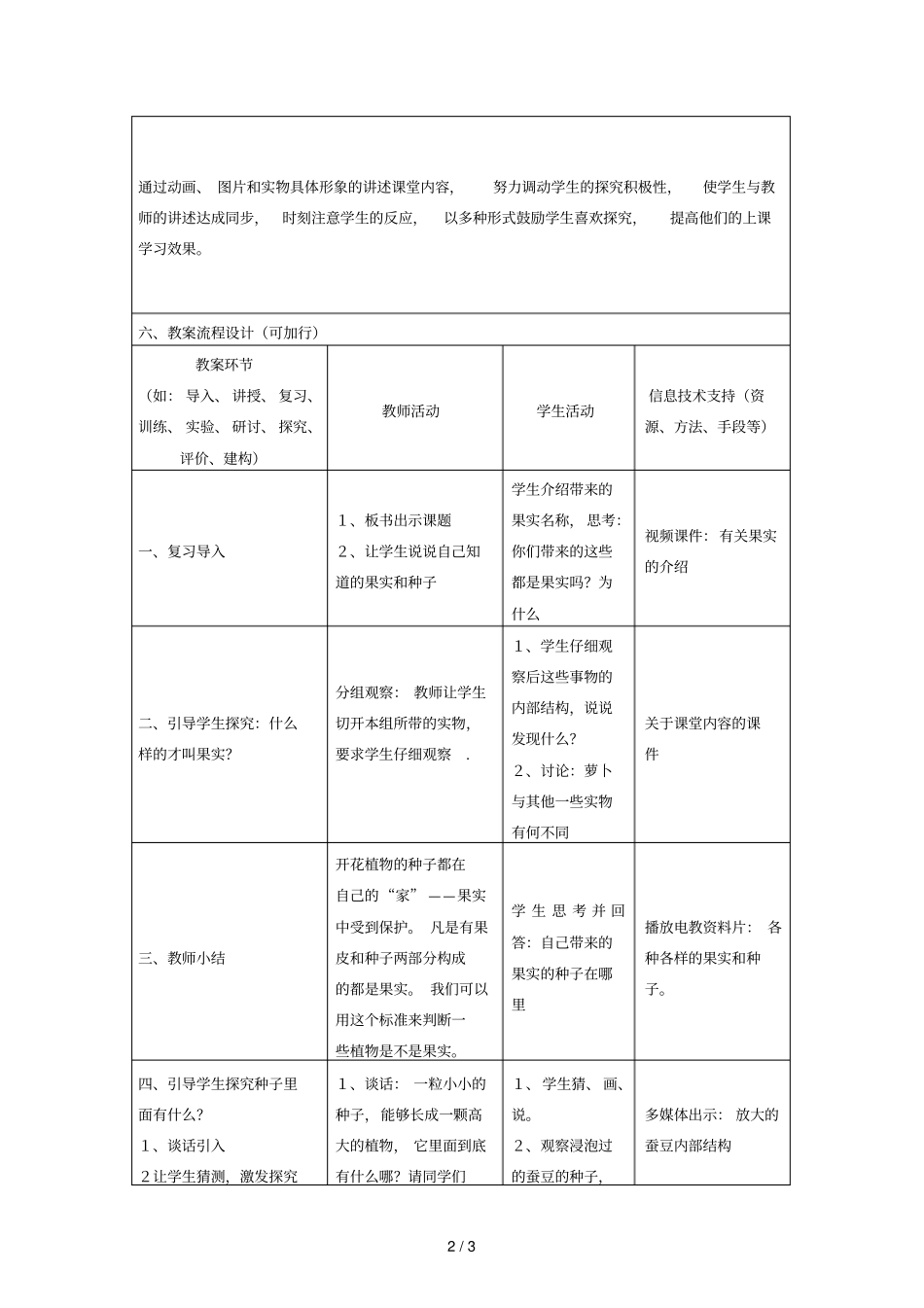 果实和种子教学设计_第2页