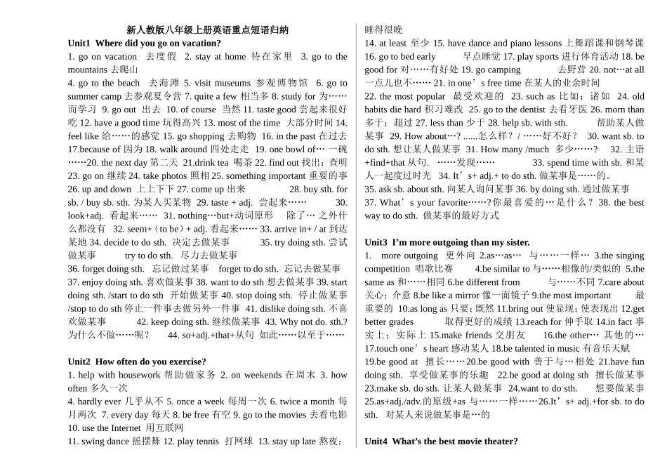 2013-2014GO_FOR_IT!八年级英语上册重点短语_第1页