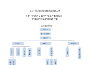 某公司定岗定员定编定责定薪方案