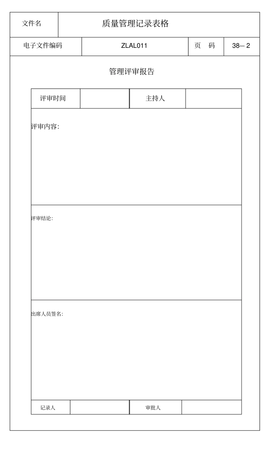 某公司质量管理记录表格大全_第2页