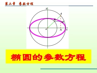 椭圆的参数方程课件