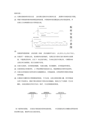 某工业厂房围护结构安装方案彩板