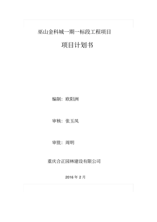 某工程项目计划书38