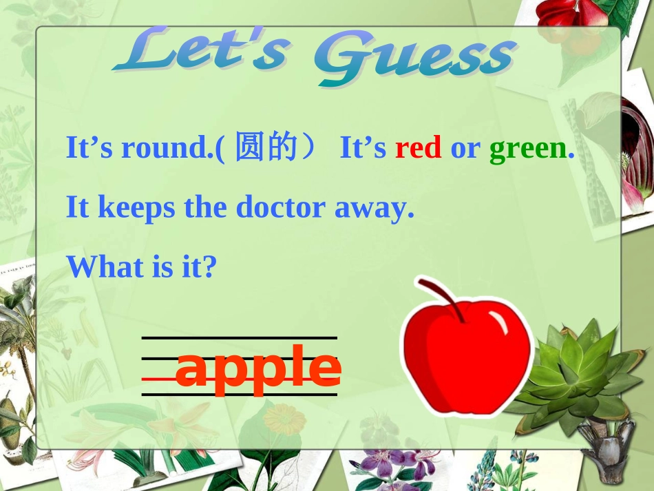 人教PEP版英语四年级下册《Unit_5》课件_第3页