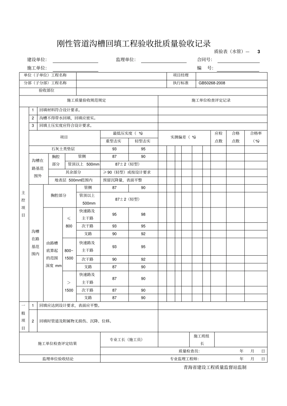 某政工程施工与质量验收规范表格42_第3页
