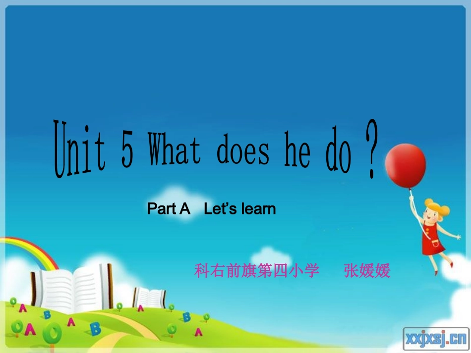 六年级英语上册Unit5WhatDoseSheDoLet'slearn第一课时课件_第1页