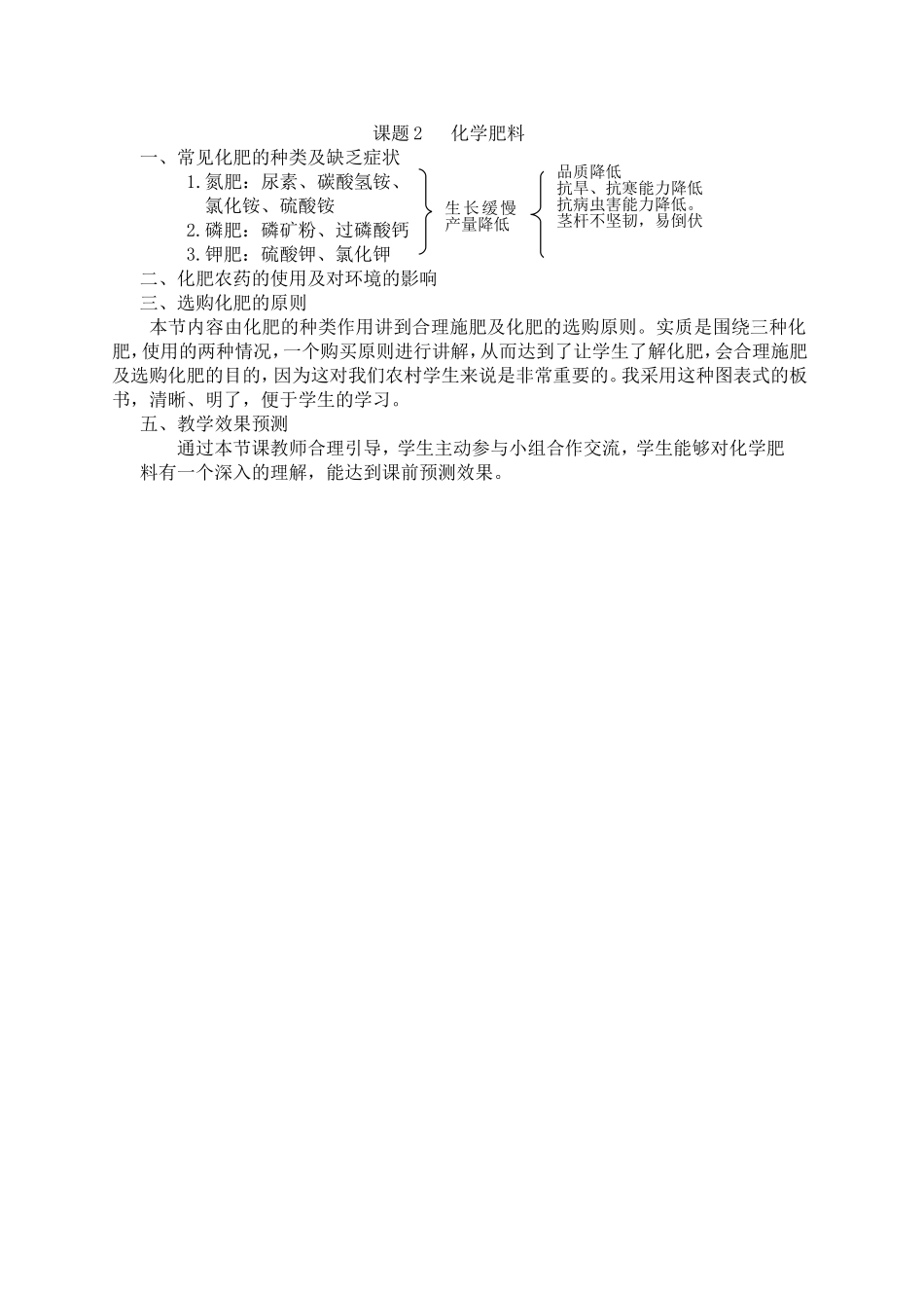 化学肥料说课稿_第3页