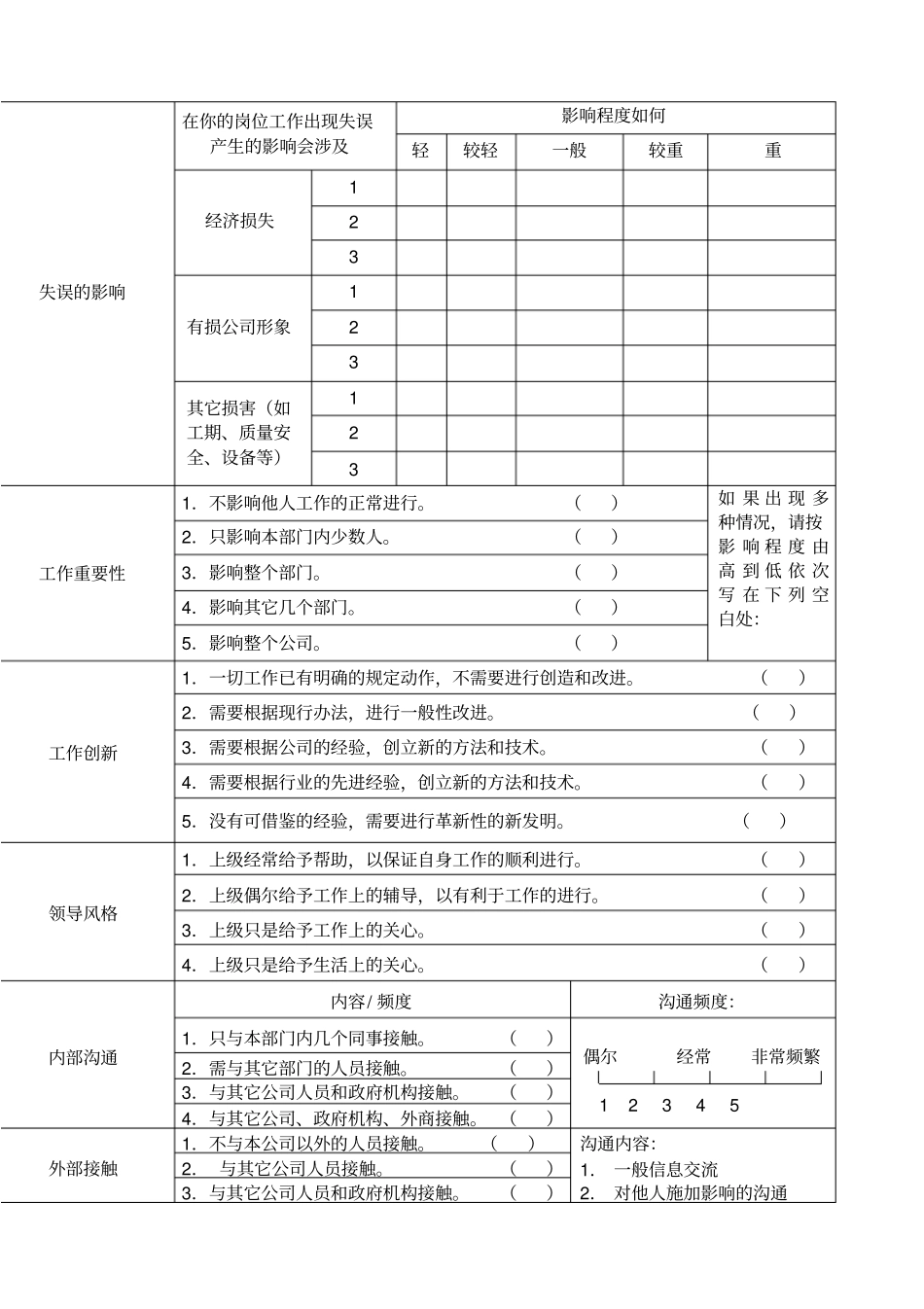 某某公司岗位分析调查问卷_第2页
