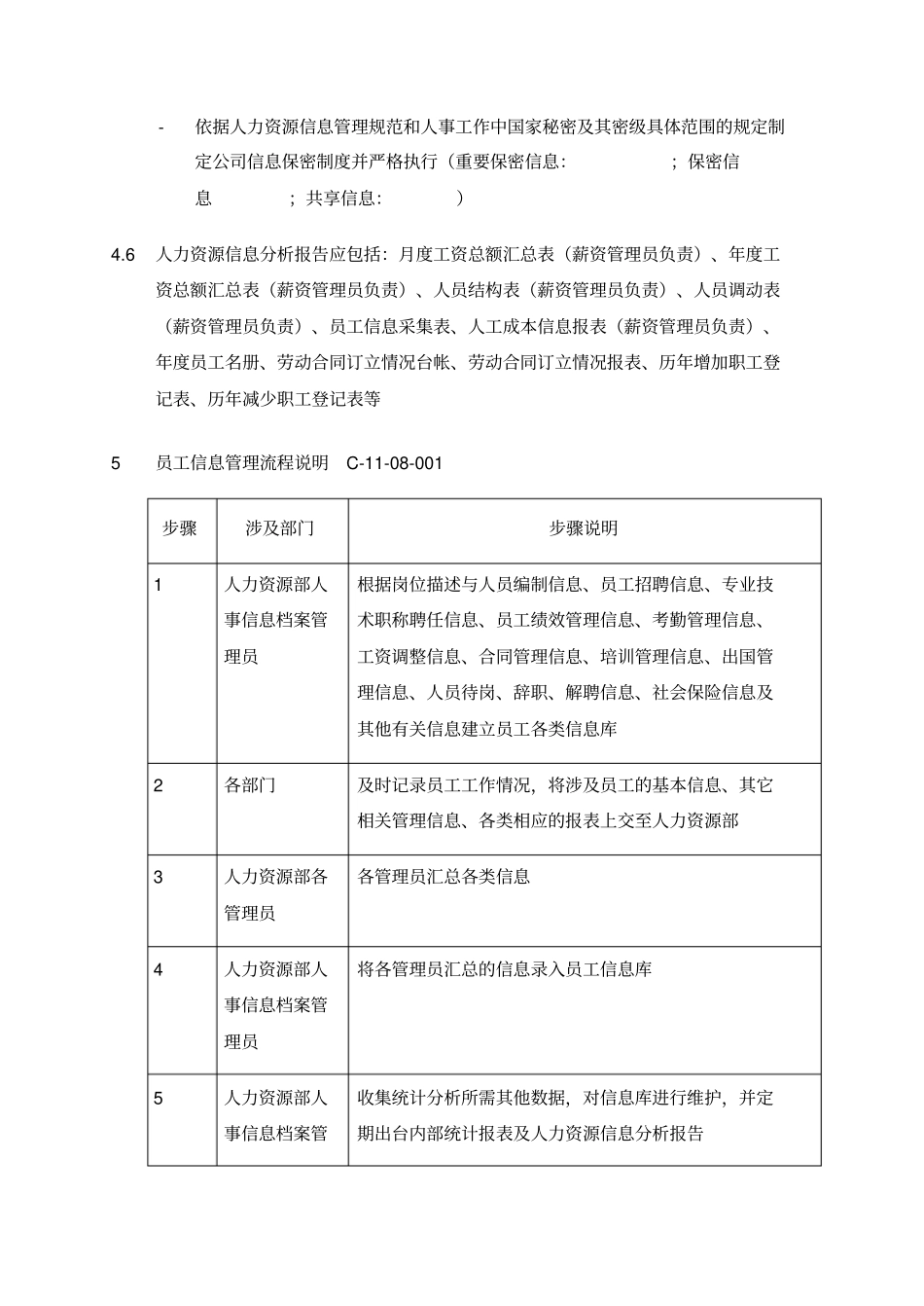 某某公司人力部员工信息管理制度_第3页