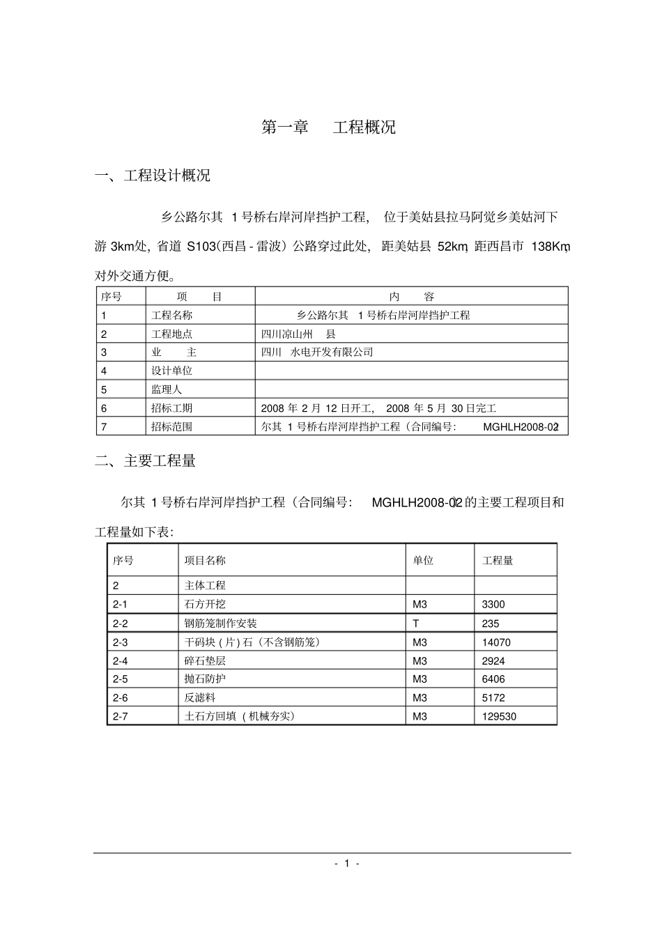 某河岸挡护工程施工组织设计_第1页