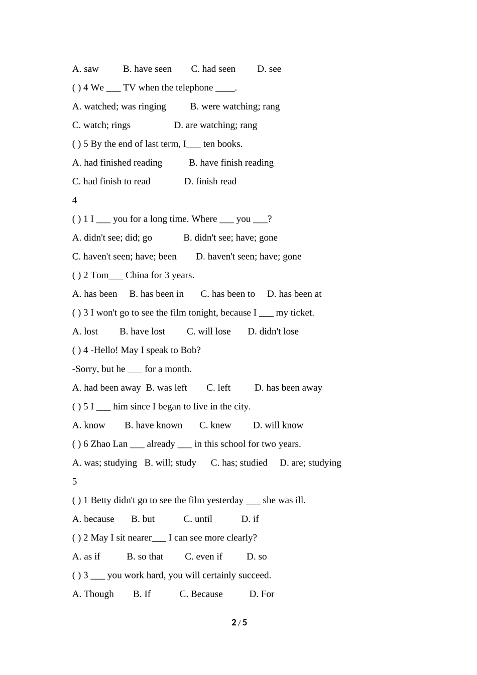 状语从句专练_第2页