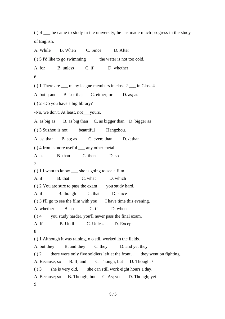 状语从句专练_第3页