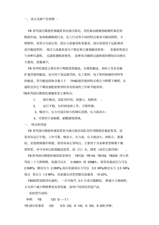 柱塞泵说明书