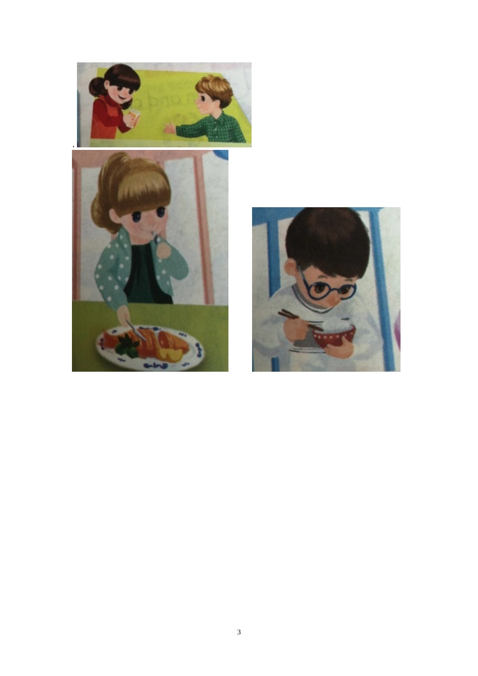 人教版三年级起点英语上册第五单元测试卷2_第3页