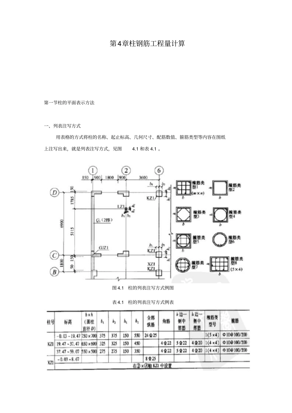 柱钢筋工程量计算_第1页