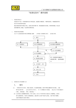 标准化洗车流程分解