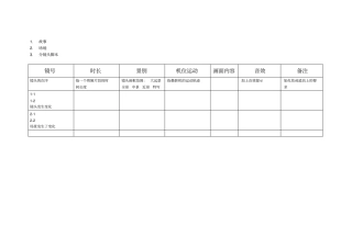 标准影视广告分镜头脚本格式表