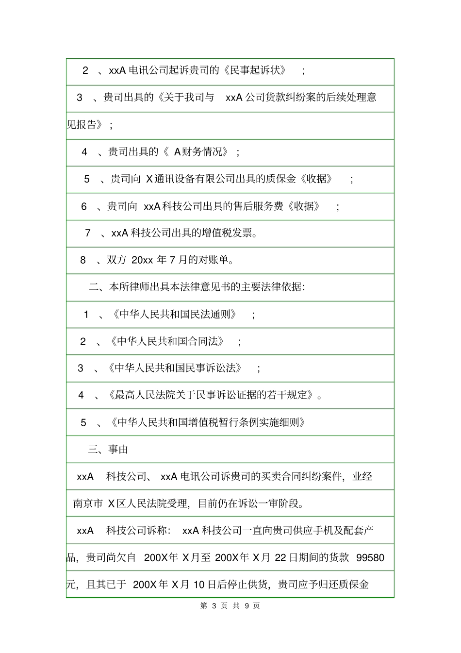 标准版法律意见书写作方法意见_第3页