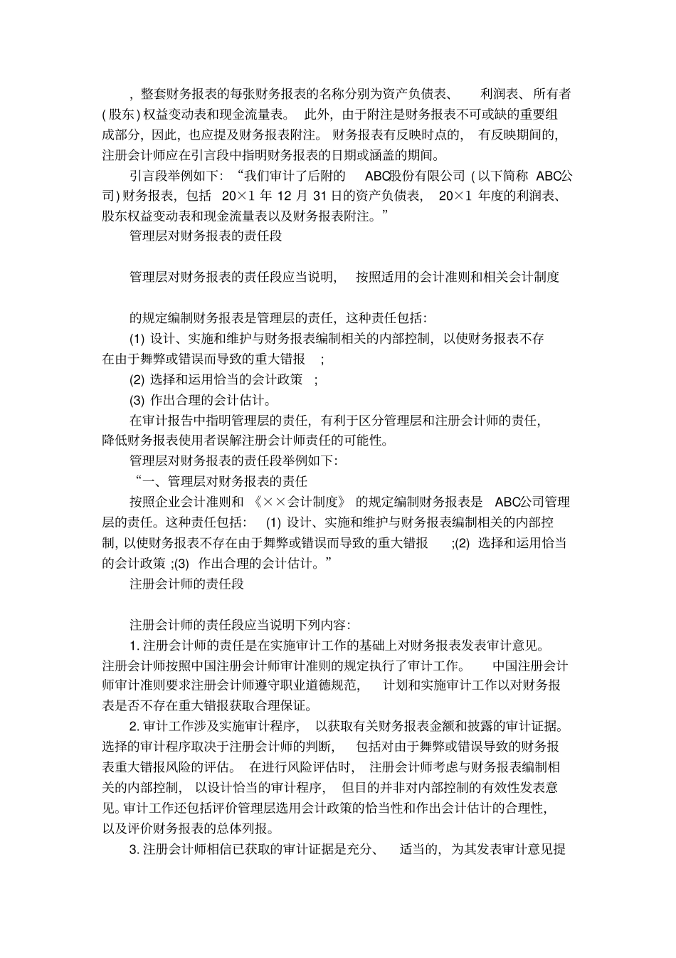 标准的审计报告格式_第2页