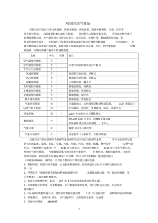 校园自动气象站资料参考资料