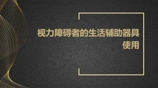 视力障碍者的生活辅助器具使用