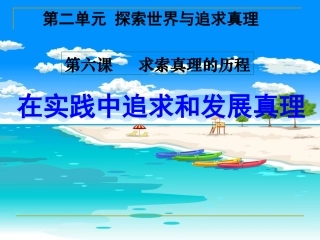 追求真理是一个过程
