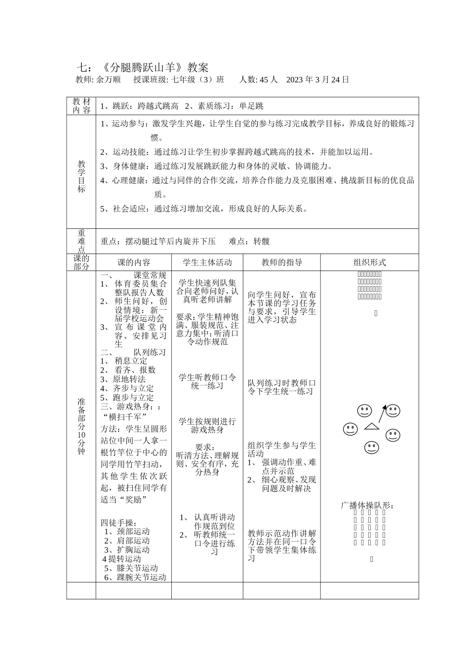 初中跨越式跳高课教学设计_第3页