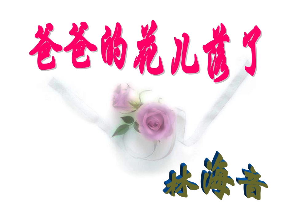 《爸爸的花落了》课件 (2)_第3页