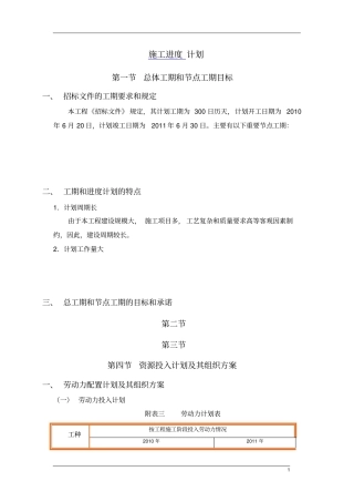 框剪结构高层办公楼施工进度计划