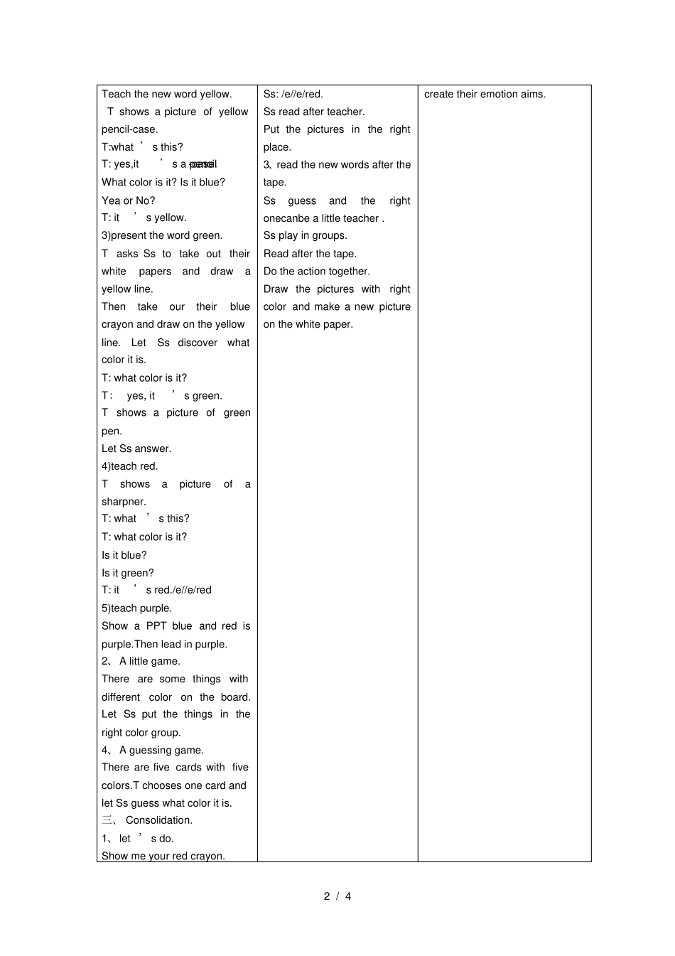 案例名称三年级英语上册unit3letx27spaintpartAletx27slearn_第2页