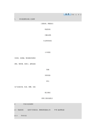桥式起重机安装工艺流程