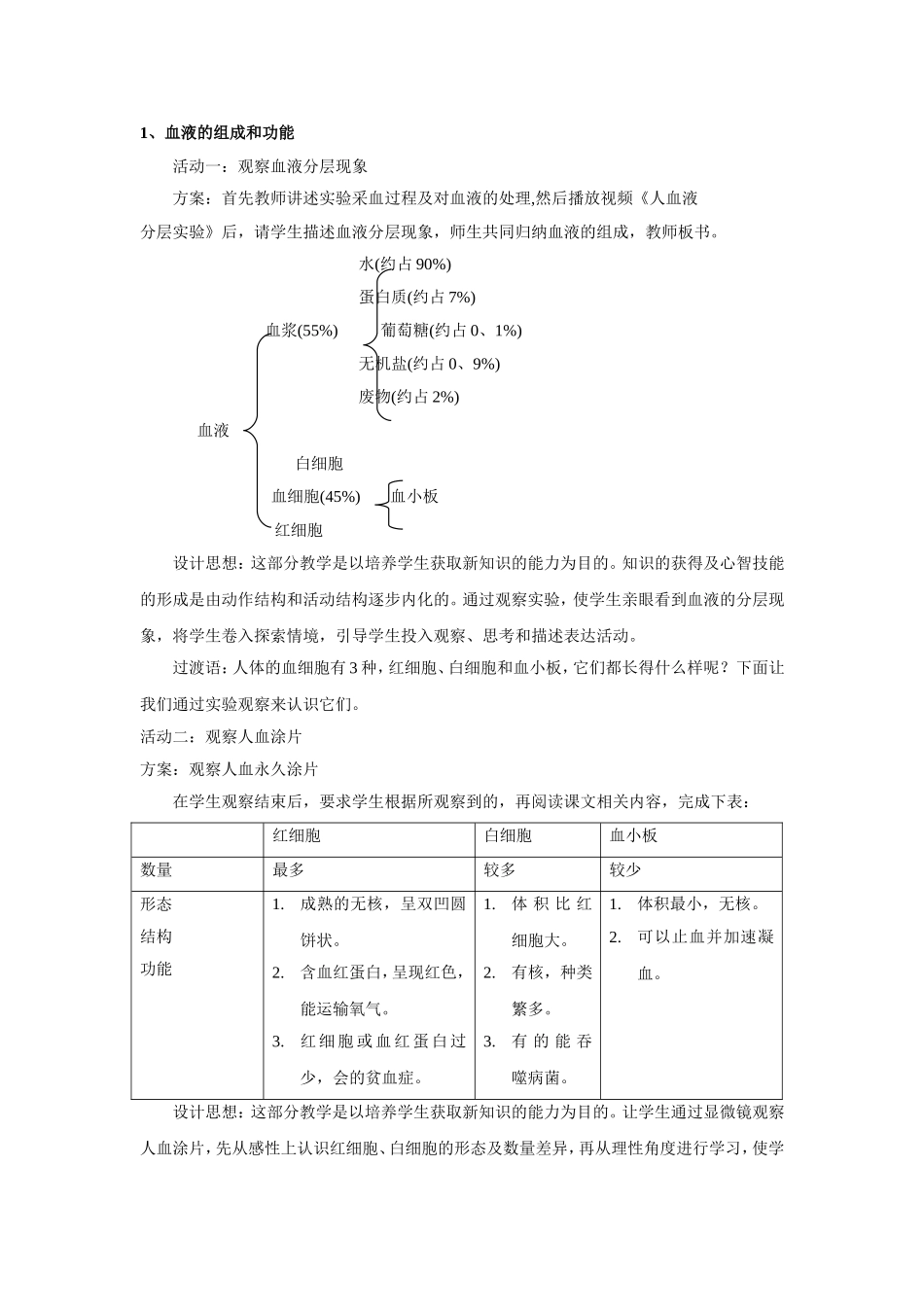 《第一节血液和血型》教案_第2页