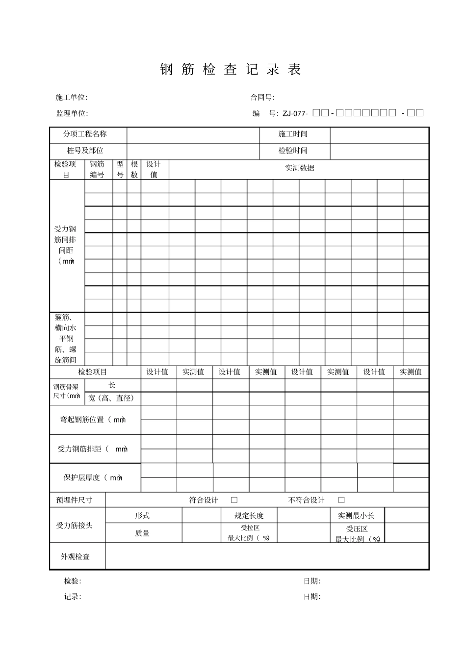 桥梁总体现场质量检验表检验总表_第2页