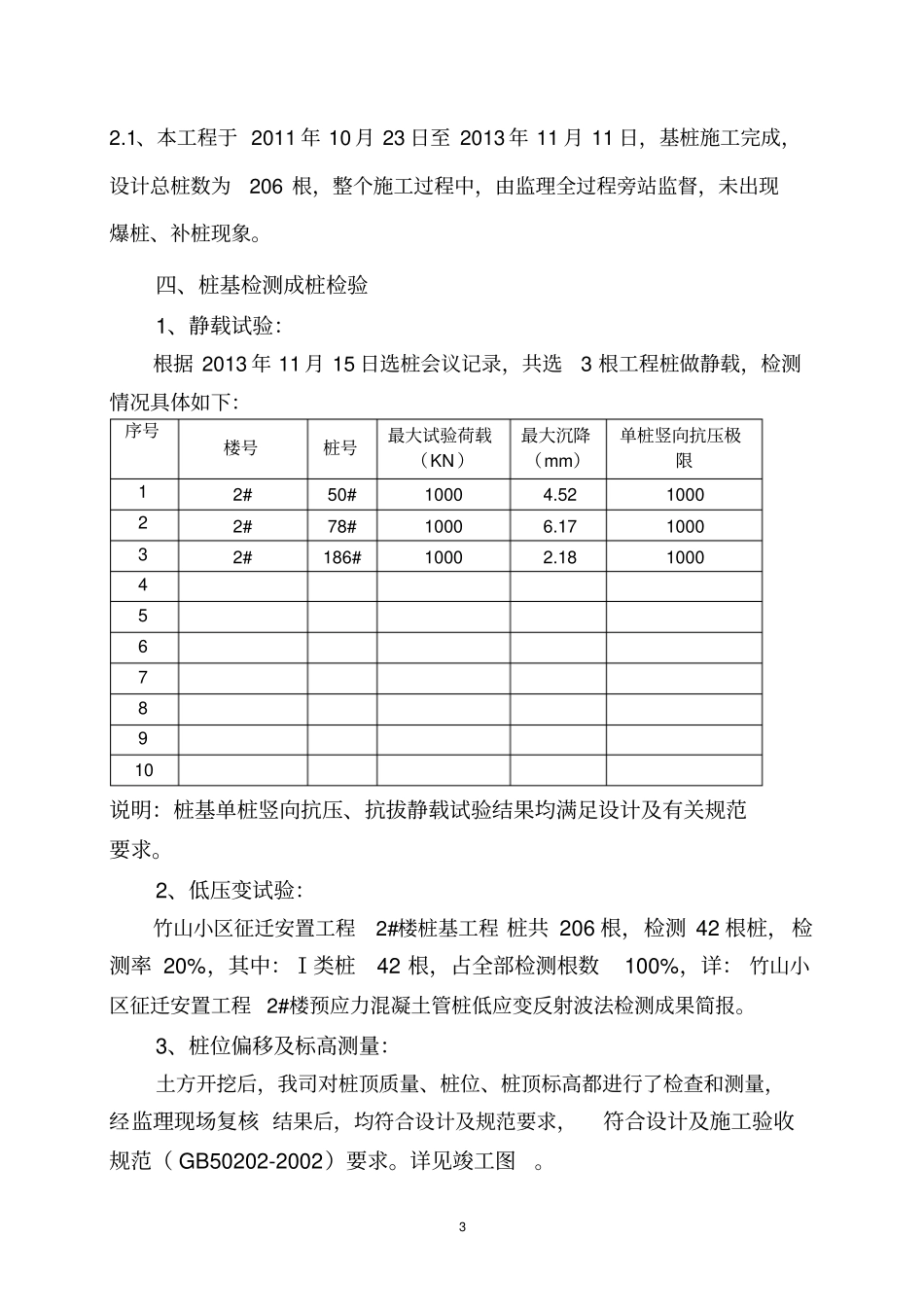 桩基子分部验收自评报告_第3页
