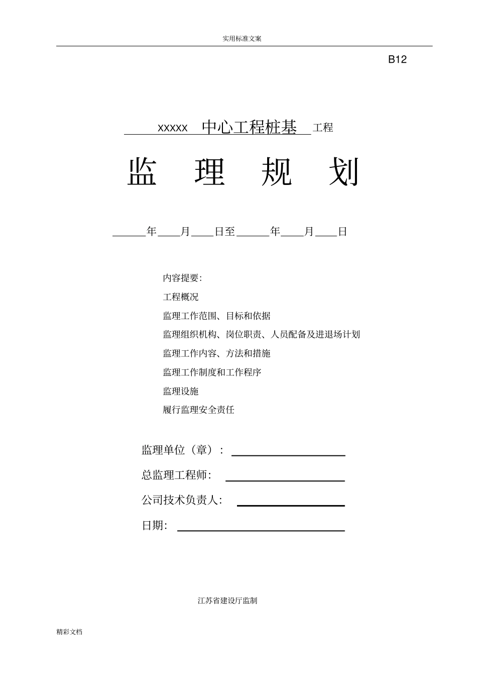 桩基的工程监理的规划_第1页