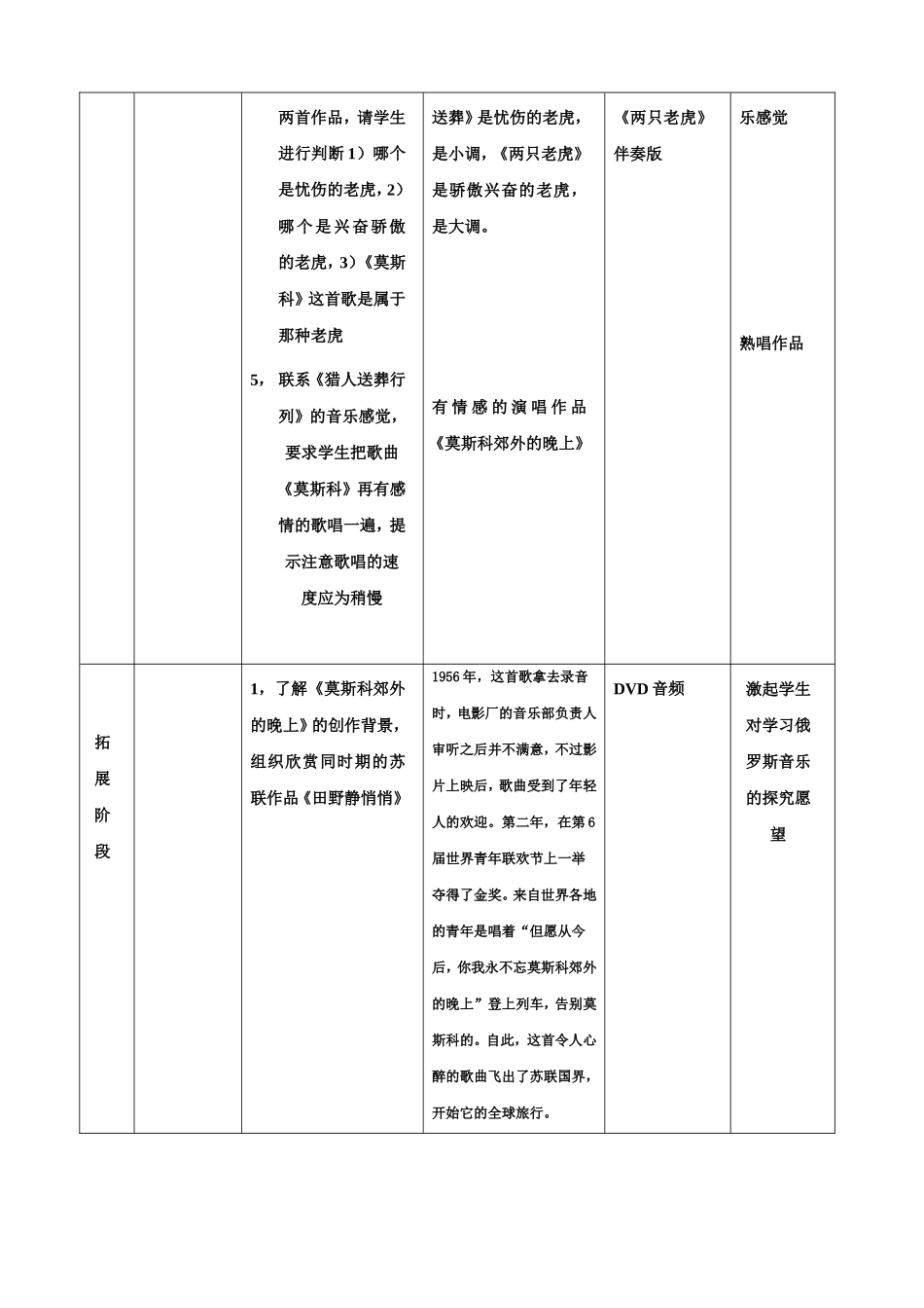 《莫斯科郊外的晚上》音乐学科教学设计_第3页
