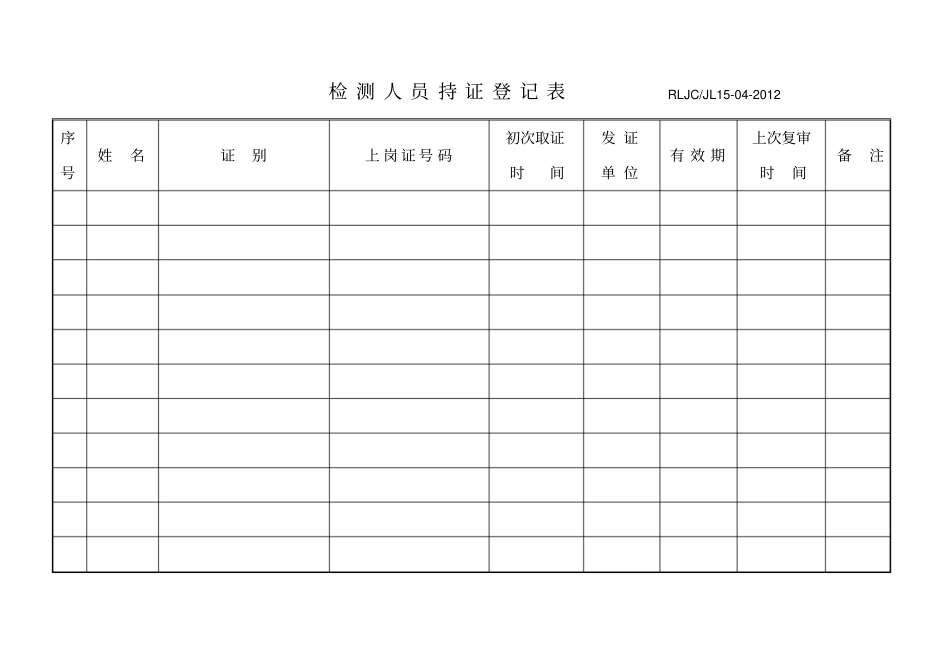 检测人员持证登记表_第1页