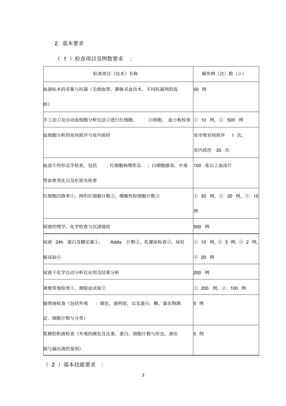 检验科新进人员培训计划及实施细则_第3页