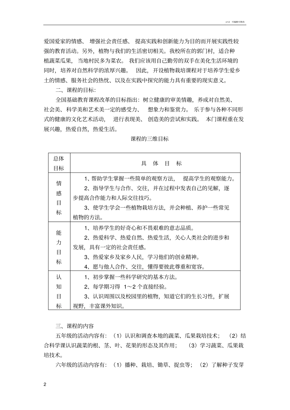 植物栽培校本课程实施方案_第2页