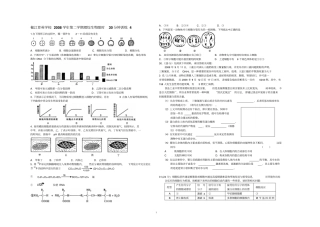 椒江育英学校2008学年第二学期理综生物限时30分钟训练