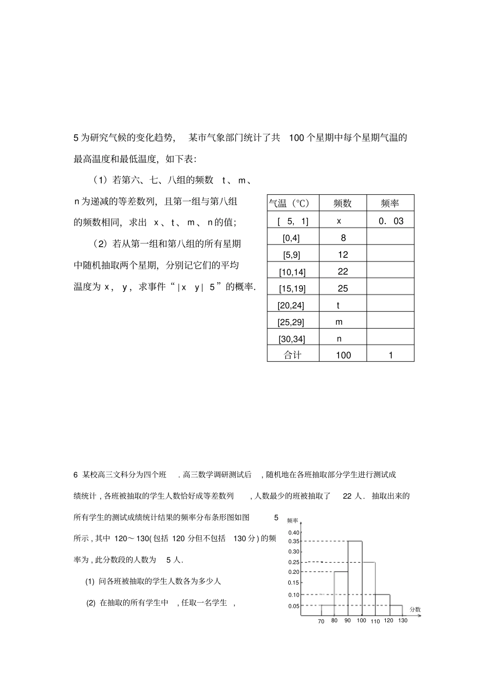 概率大题训练总结高考经典概率问题文科_第3页