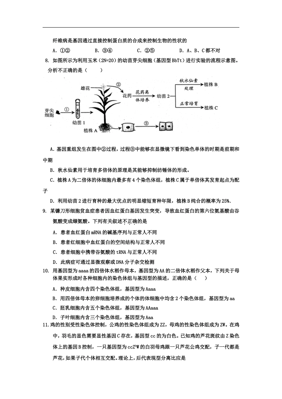 高三第一学期四调考试_第3页