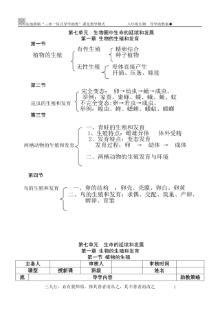 八年级生物下册导学案