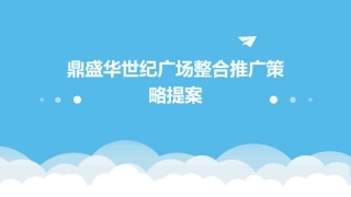 鼎盛华世纪广场整合推广策略提案课件