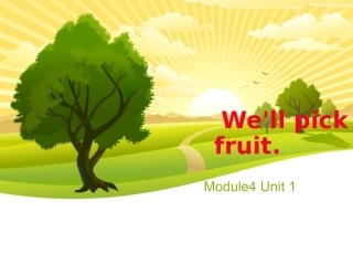 三年英语4模1单元