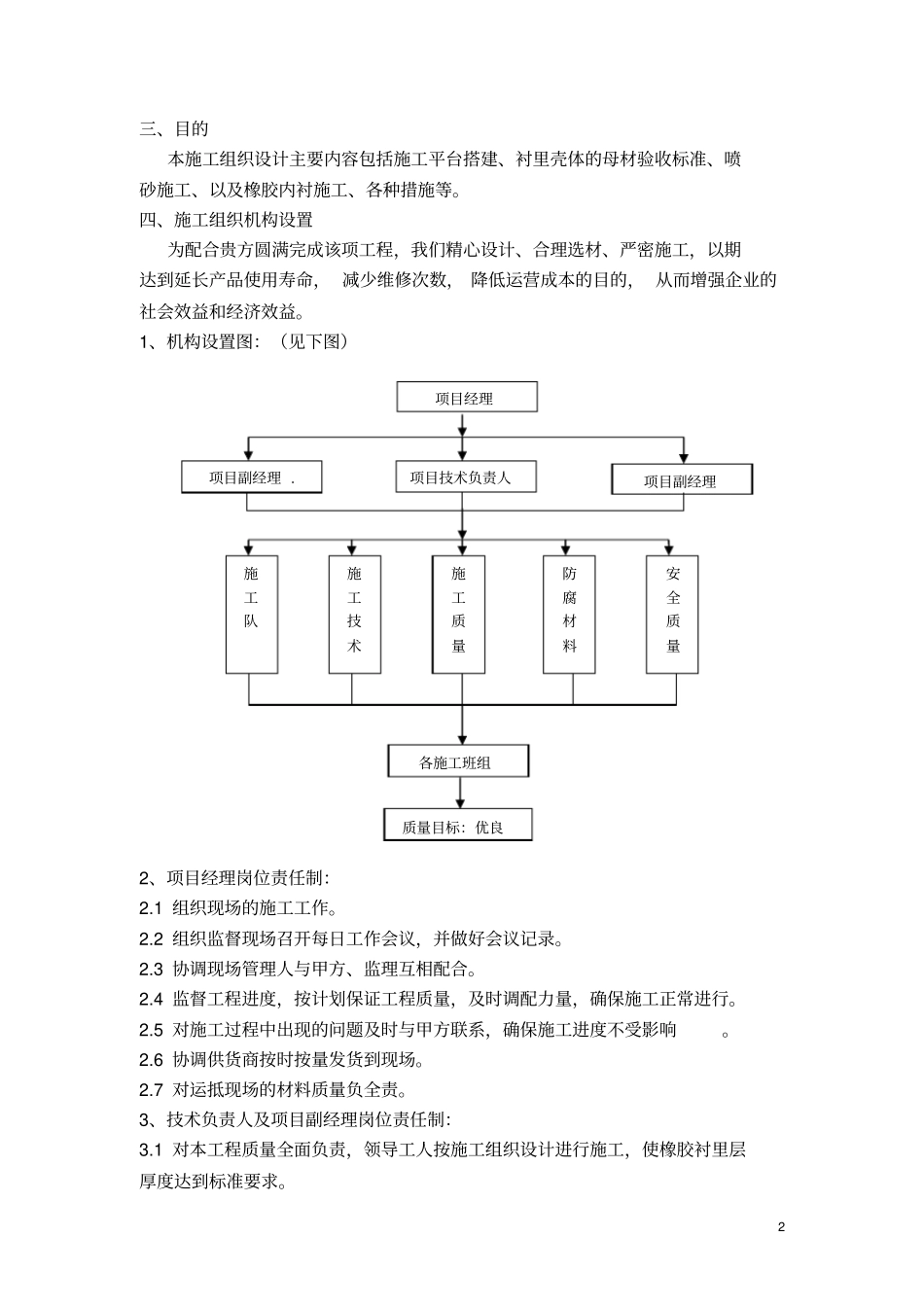 橡胶板防腐衬里工程施工方案_第2页