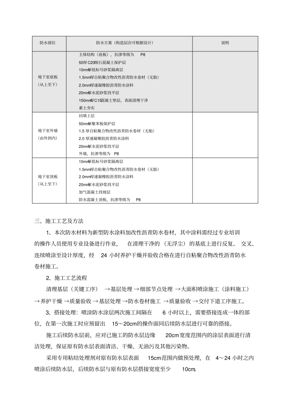 橡胶沥青防水涂料施工方案全解_第3页